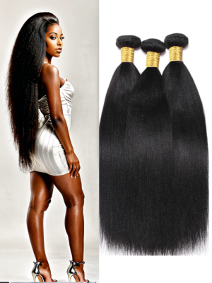Yaki Straight Human Hair Bundles – Natural & Sleek